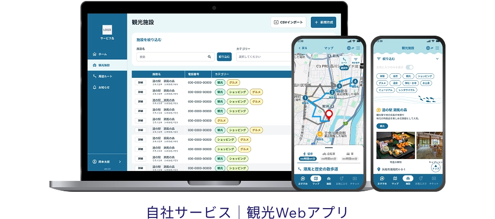自社サービス|観光Webアプリ